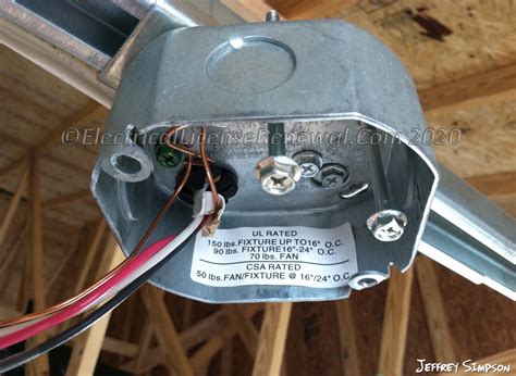 how much weight can a junction box support|ceiling junction box size.